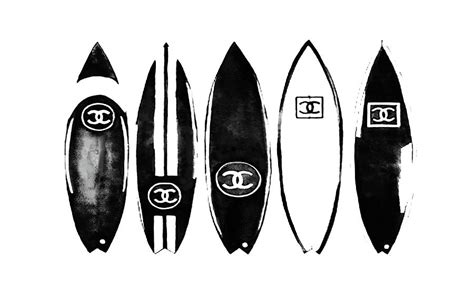 chanel surfboard painting